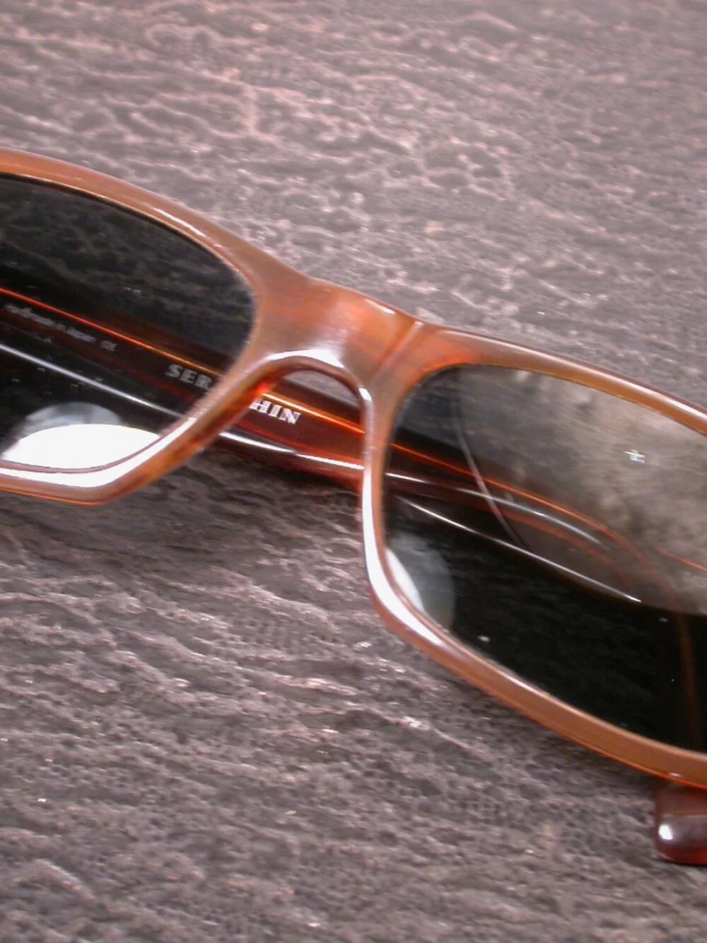 Seraphin Douglas Tortoise Stripe Sunglasses Hand Made in Japan   FRAME ONLY